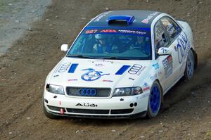 Tim Michel / Michelle Michel Audi A4 comes through the spectator point on SS9, Arvon-Silver I.