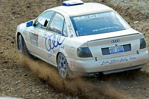 Tim Michel / Michelle Michel Audi A4 comes through the spectator point on SS9, Arvon-Silver I.