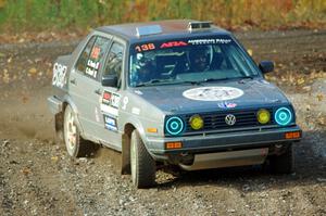 Cory Grant / Kevin Forde VW Jetta comes through the spectator point on SS9, Arvon-Silver I.