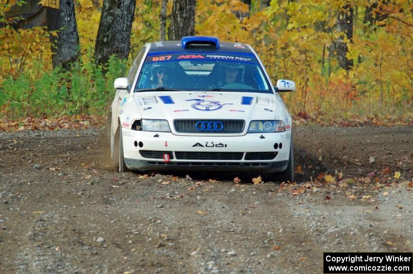 Tim Michel / Michelle Michel Audi A4 comes through the spectator point on SS9, Arvon-Silver I.