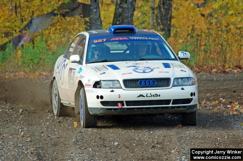 Tim Michel / Michelle Michel Audi A4 comes through the spectator point on SS9, Arvon-Silver I.