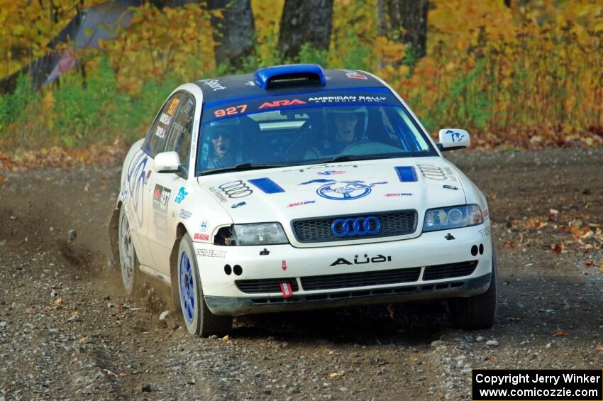 Tim Michel / Michelle Michel Audi A4 comes through the spectator point on SS9, Arvon-Silver I.