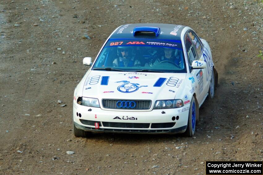 Tim Michel / Michelle Michel Audi A4 comes through the spectator point on SS9, Arvon-Silver I.