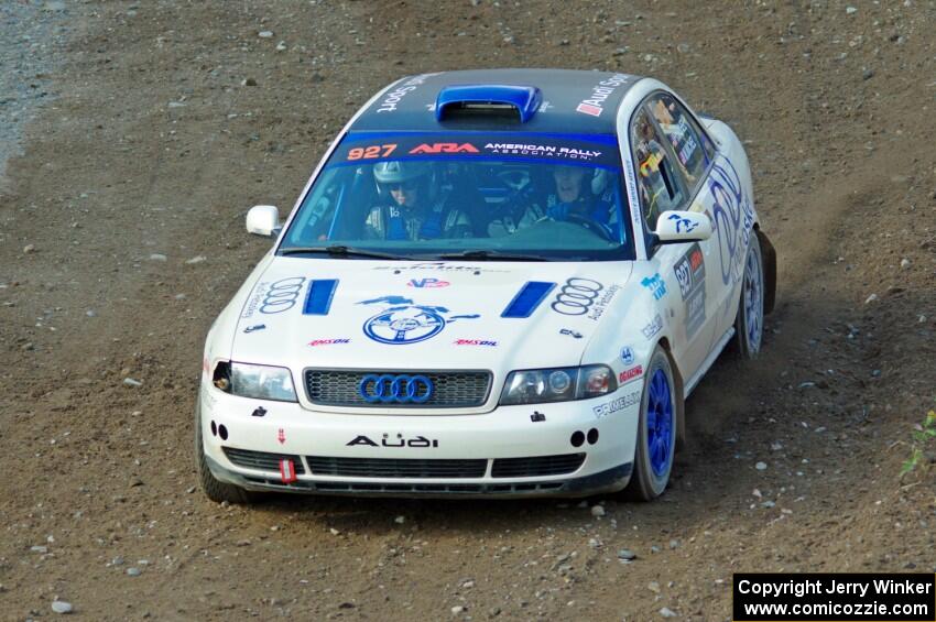 Tim Michel / Michelle Michel Audi A4 comes through the spectator point on SS9, Arvon-Silver I.