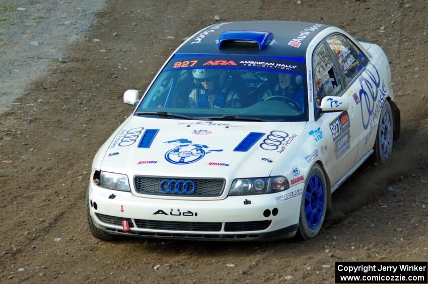 Tim Michel / Michelle Michel Audi A4 comes through the spectator point on SS9, Arvon-Silver I.