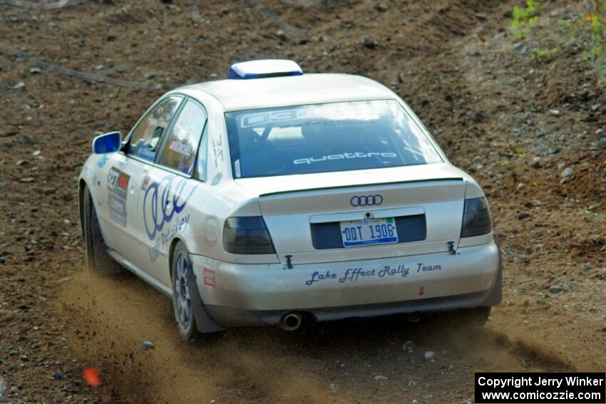 Tim Michel / Michelle Michel Audi A4 comes through the spectator point on SS9, Arvon-Silver I.