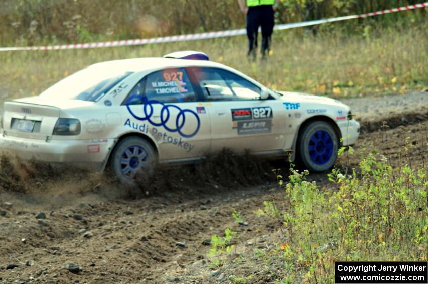 Tim Michel / Michelle Michel Audi A4 comes through the spectator point on SS9, Arvon-Silver I.