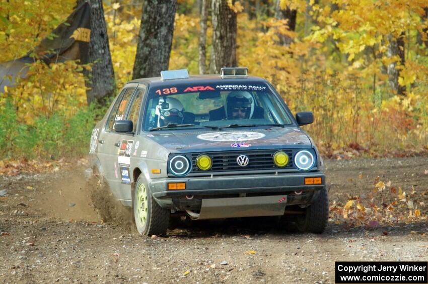 Cory Grant / Kevin Forde VW Jetta comes through the spectator point on SS9, Arvon-Silver I.