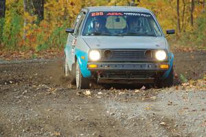 Mark Rokus / Mike Van Alphen VW GTI comes through the spectator point on SS9, Arvon-Silver I.