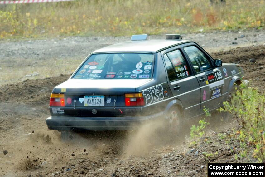 Cory Grant / Kevin Forde VW Jetta comes through the spectator point on SS9, Arvon-Silver I.