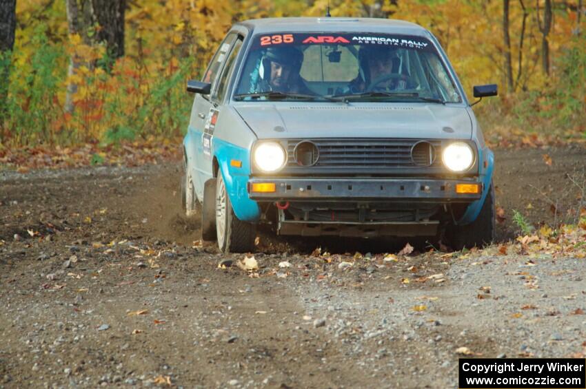 Mark Rokus / Mike Van Alphen VW GTI comes through the spectator point on SS9, Arvon-Silver I.