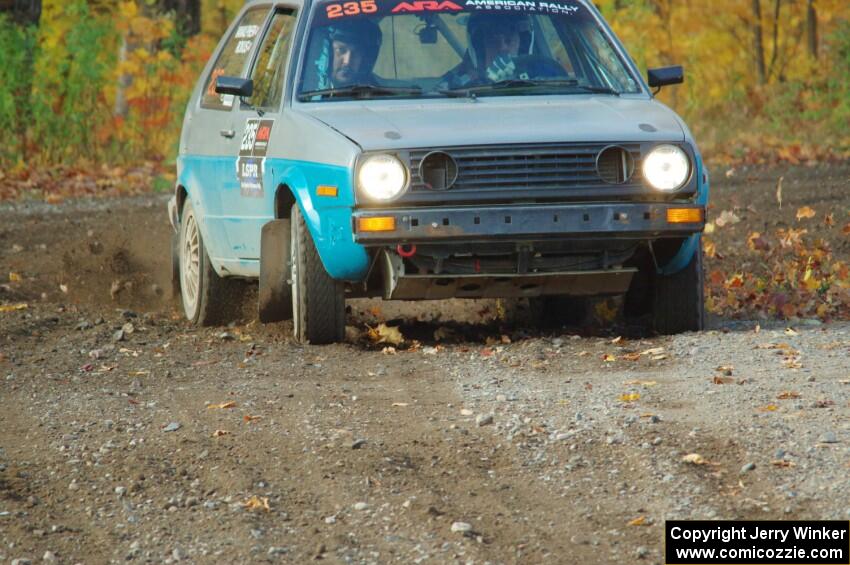 Mark Rokus / Mike Van Alphen VW GTI comes through the spectator point on SS9, Arvon-Silver I.