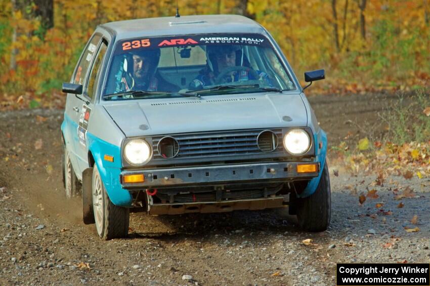 Mark Rokus / Mike Van Alphen VW GTI comes through the spectator point on SS9, Arvon-Silver I.