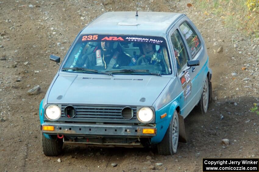 Mark Rokus / Mike Van Alphen VW GTI comes through the spectator point on SS9, Arvon-Silver I.