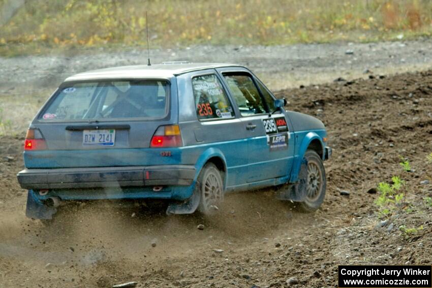 Mark Rokus / Mike Van Alphen VW GTI comes through the spectator point on SS9, Arvon-Silver I.