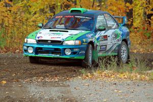 Amanda Skelly / Jason Grizaniuk Subaru Impreza comes through the spectator point on SS9, Arvon-Silver I.