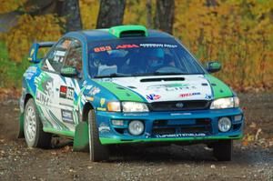 Amanda Skelly / Jason Grizaniuk Subaru Impreza comes through the spectator point on SS9, Arvon-Silver I.