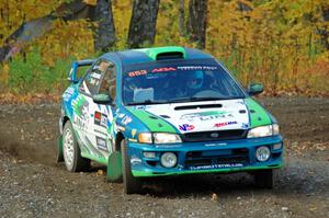 Amanda Skelly / Jason Grizaniuk Subaru Impreza comes through the spectator point on SS9, Arvon-Silver I.