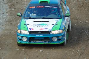 Amanda Skelly / Jason Grizaniuk Subaru Impreza comes through the spectator point on SS9, Arvon-Silver I.