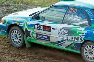 Amanda Skelly / Jason Grizaniuk Subaru Impreza comes through the spectator point on SS9, Arvon-Silver I.