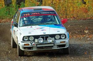 Calvin Cooper / Kelsey Stephens BMW 318is comes through the spectator point on SS9, Arvon-Silver I.