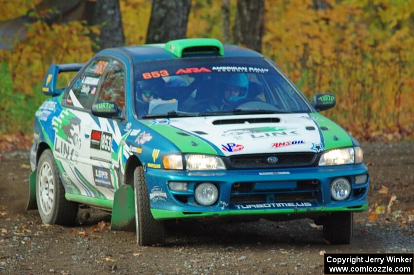 Amanda Skelly / Jason Grizaniuk Subaru Impreza comes through the spectator point on SS9, Arvon-Silver I.