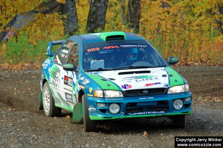 Amanda Skelly / Jason Grizaniuk Subaru Impreza comes through the spectator point on SS9, Arvon-Silver I.