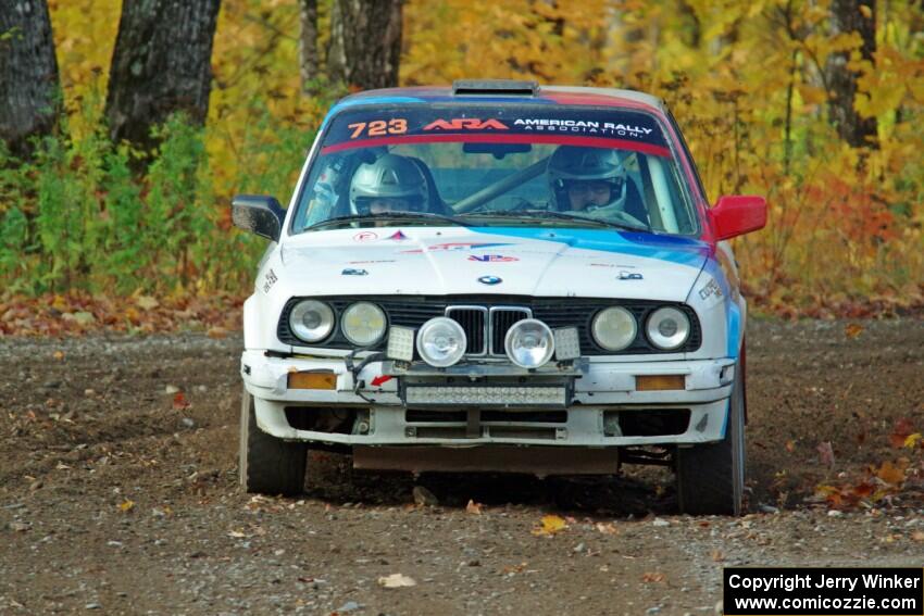 Calvin Cooper / Kelsey Stephens BMW 318is comes through the spectator point on SS9, Arvon-Silver I.