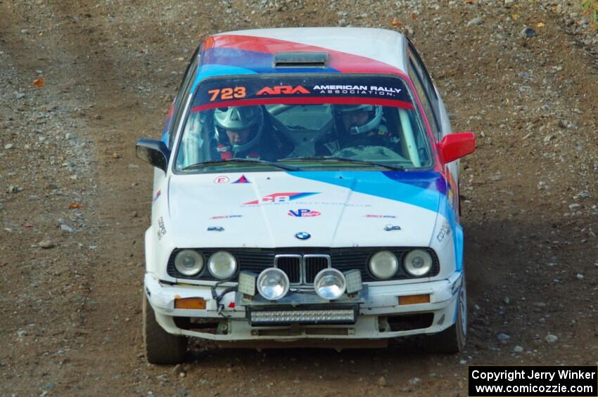 Calvin Cooper / Kelsey Stephens BMW 318is comes through the spectator point on SS9, Arvon-Silver I.