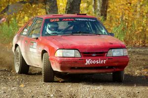 Andrew Mozer / Eric Mozer Ford Mustang comes through the spectator point on SS9, Arvon-Silver I.