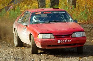 Andrew Mozer / Eric Mozer Ford Mustang comes through the spectator point on SS9, Arvon-Silver I.