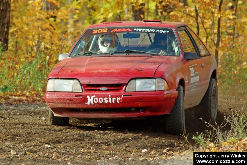 Andrew Mozer / Eric Mozer Ford Mustang comes through the spectator point on SS9, Arvon-Silver I.