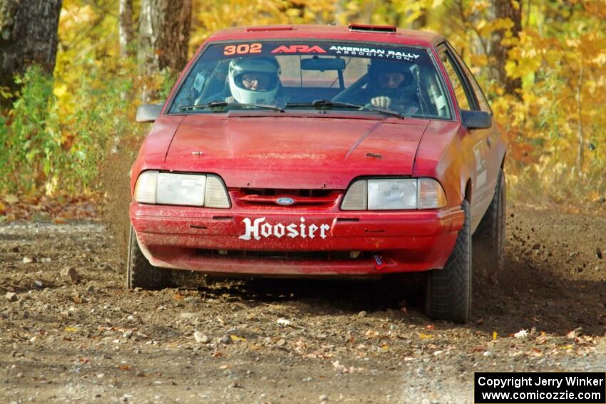 Andrew Mozer / Eric Mozer Ford Mustang comes through the spectator point on SS9, Arvon-Silver I.