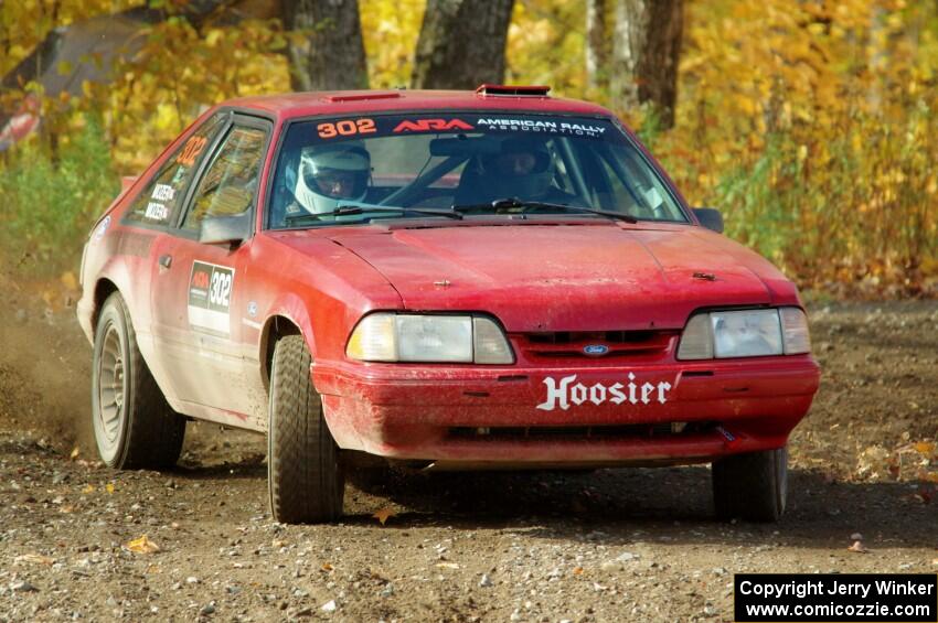 Andrew Mozer / Eric Mozer Ford Mustang comes through the spectator point on SS9, Arvon-Silver I.