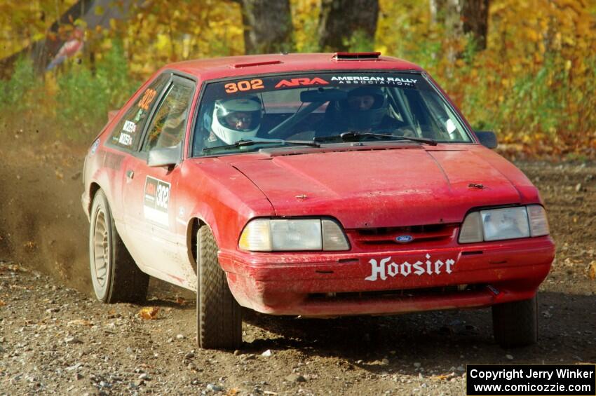 Andrew Mozer / Eric Mozer Ford Mustang comes through the spectator point on SS9, Arvon-Silver I.