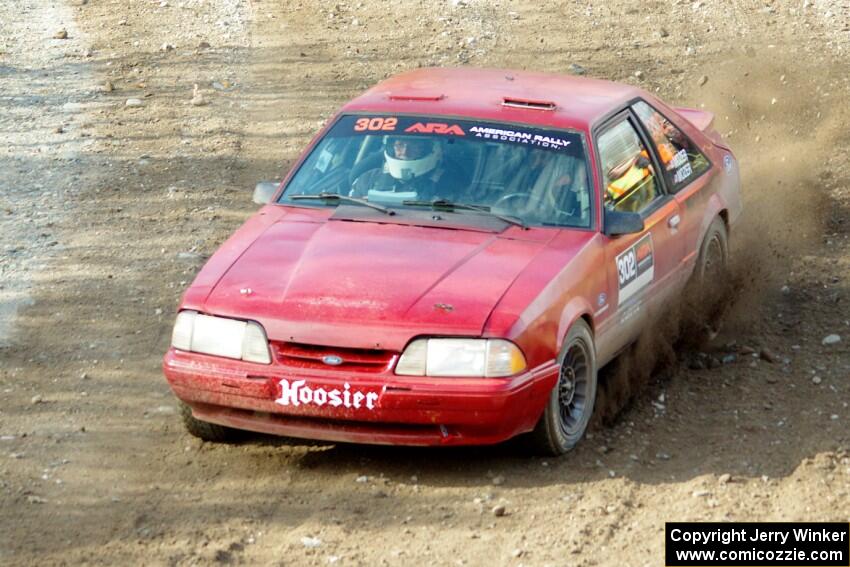 Andrew Mozer / Eric Mozer Ford Mustang comes through the spectator point on SS9, Arvon-Silver I.