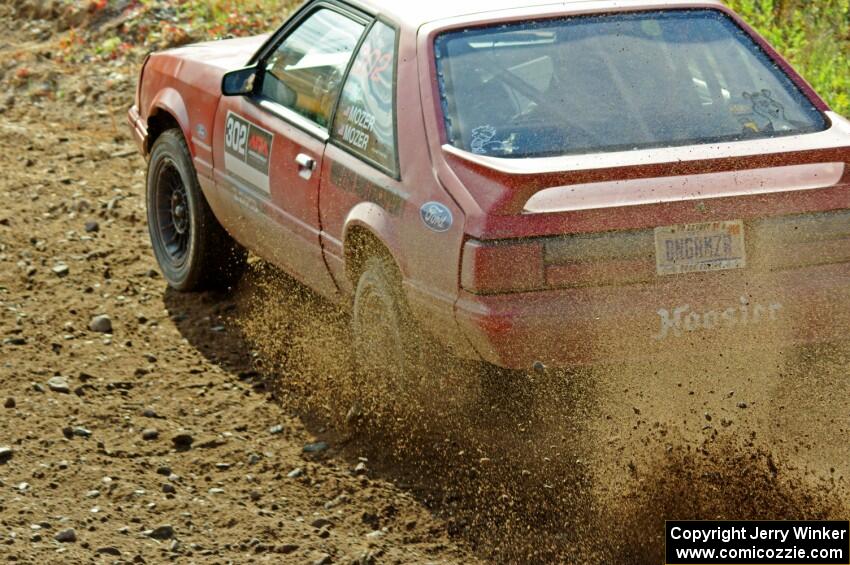 Andrew Mozer / Eric Mozer Ford Mustang comes through the spectator point on SS9, Arvon-Silver I.