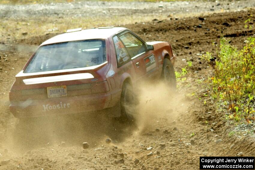 Andrew Mozer / Eric Mozer Ford Mustang comes through the spectator point on SS9, Arvon-Silver I.