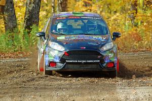 Ryan Sanders / Jimmy Brandt Ford Fiesta comes through the spectator point on SS9, Arvon-Silver I.