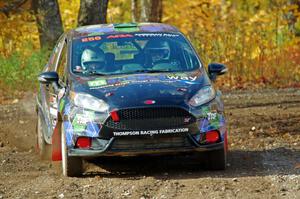 Ryan Sanders / Jimmy Brandt Ford Fiesta comes through the spectator point on SS9, Arvon-Silver I.