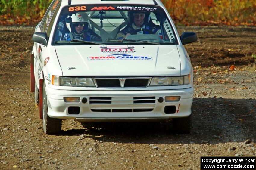 Pete Rizzo / Rebecca Ruston Mitsubishi Galant VR-4 comes through the spectator point on SS9, Arvon-Silver I.