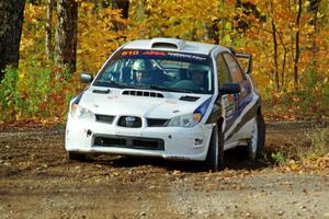 Brad Hayosh / Neil Moser Subaru WRX STi comes through the spectator location on SS9, Arvon-Silver I.