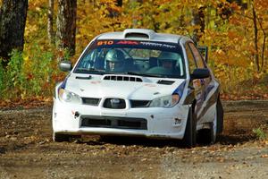 Brad Hayosh / Neil Moser Subaru WRX STi comes through the spectator location on SS9, Arvon-Silver I.