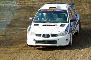 Brad Hayosh / Neil Moser Subaru WRX STi comes through the spectator location on SS9, Arvon-Silver I.