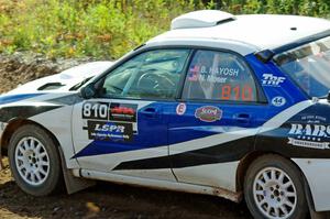 Brad Hayosh / Neil Moser Subaru WRX STi comes through the spectator location on SS9, Arvon-Silver I.