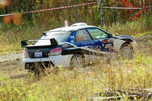 Brad Hayosh / Neil Moser Subaru WRX STi comes through the spectator location on SS9, Arvon-Silver I.