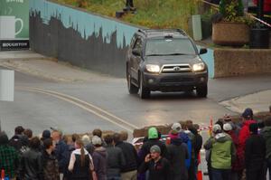 A Toyota 4Runner does a pre-check of SS15, Lakeshore Drive.