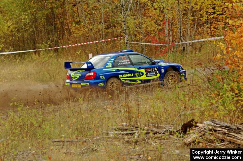 Ramana Lagemann / Nathalie Richard Subaru WRX STi comes through the spectator point on SS9, Arvon-Silver I.