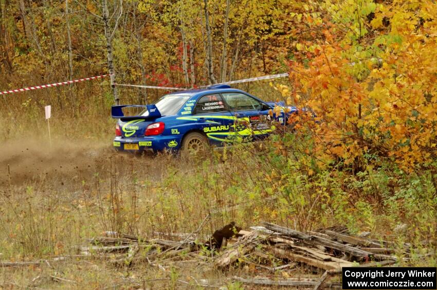 Ramana Lagemann / Nathalie Richard Subaru WRX STi comes through the spectator point on SS9, Arvon-Silver I.