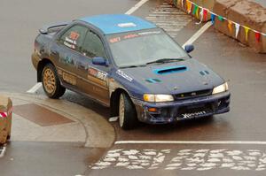 Jimmy Pelizzari / Kate Stevens Subaru Impreza on SS15, Lakeshore Drive.